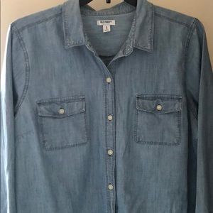 Old Navy Denim Jean Button Down Shirt